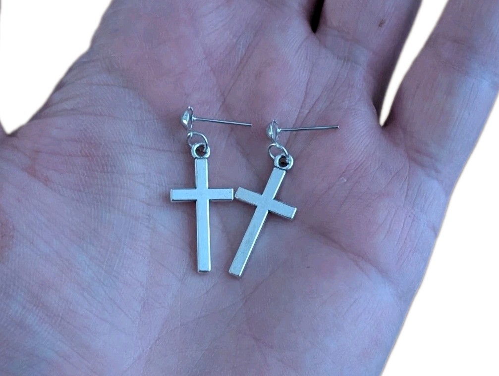 New Fashion Cross Pendant Cartilage Drop Dangle Earrings Punk Jewelry Women Ear