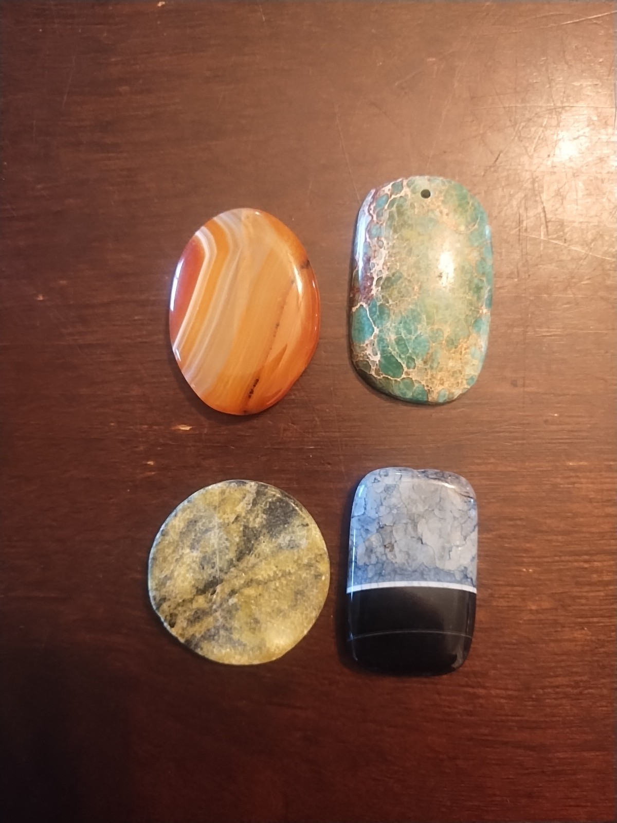 17 Assorted Stones For Necklace Pendants