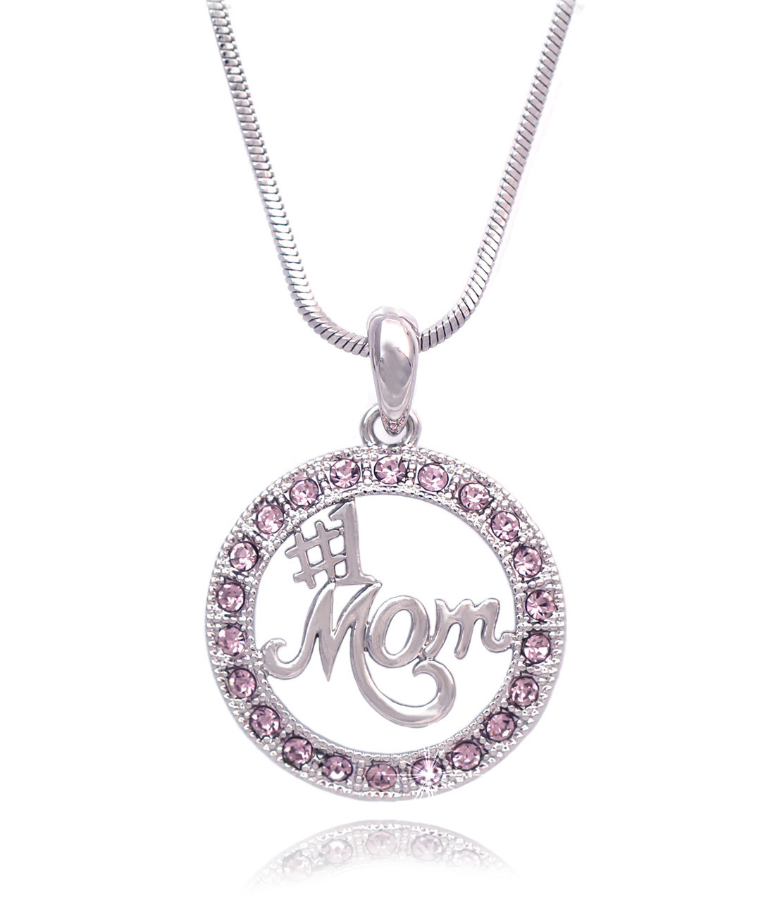 Number One #1 MOM Circle of Love Necklace Birthday Mother’s Day Mom Wife Gift