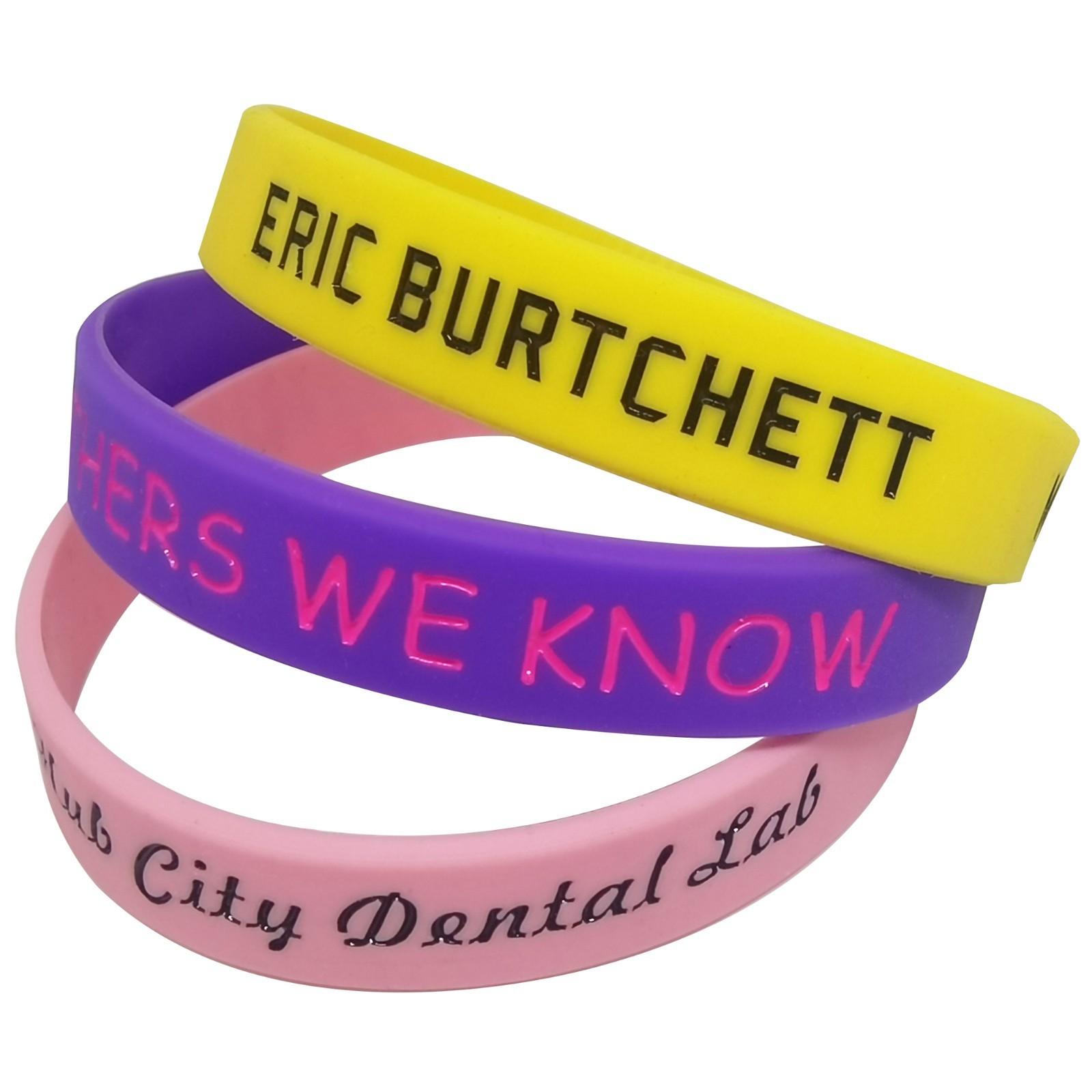 25Pcs Personalized Rubber Bracelets Silicone Wristbands Custom Text Name Gifts