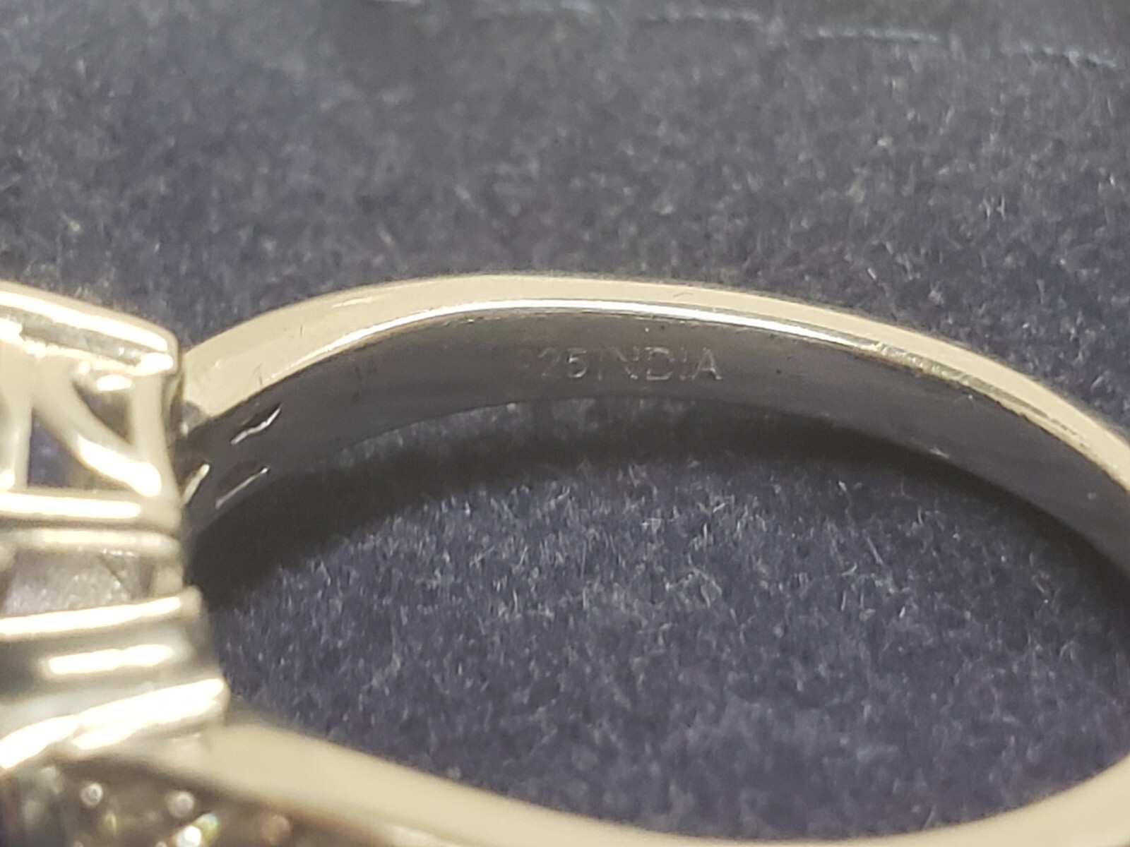 6.0mm Trillion-Cut Tanzanite and White Zircon Duo Bypass Ring in Sterling Silver