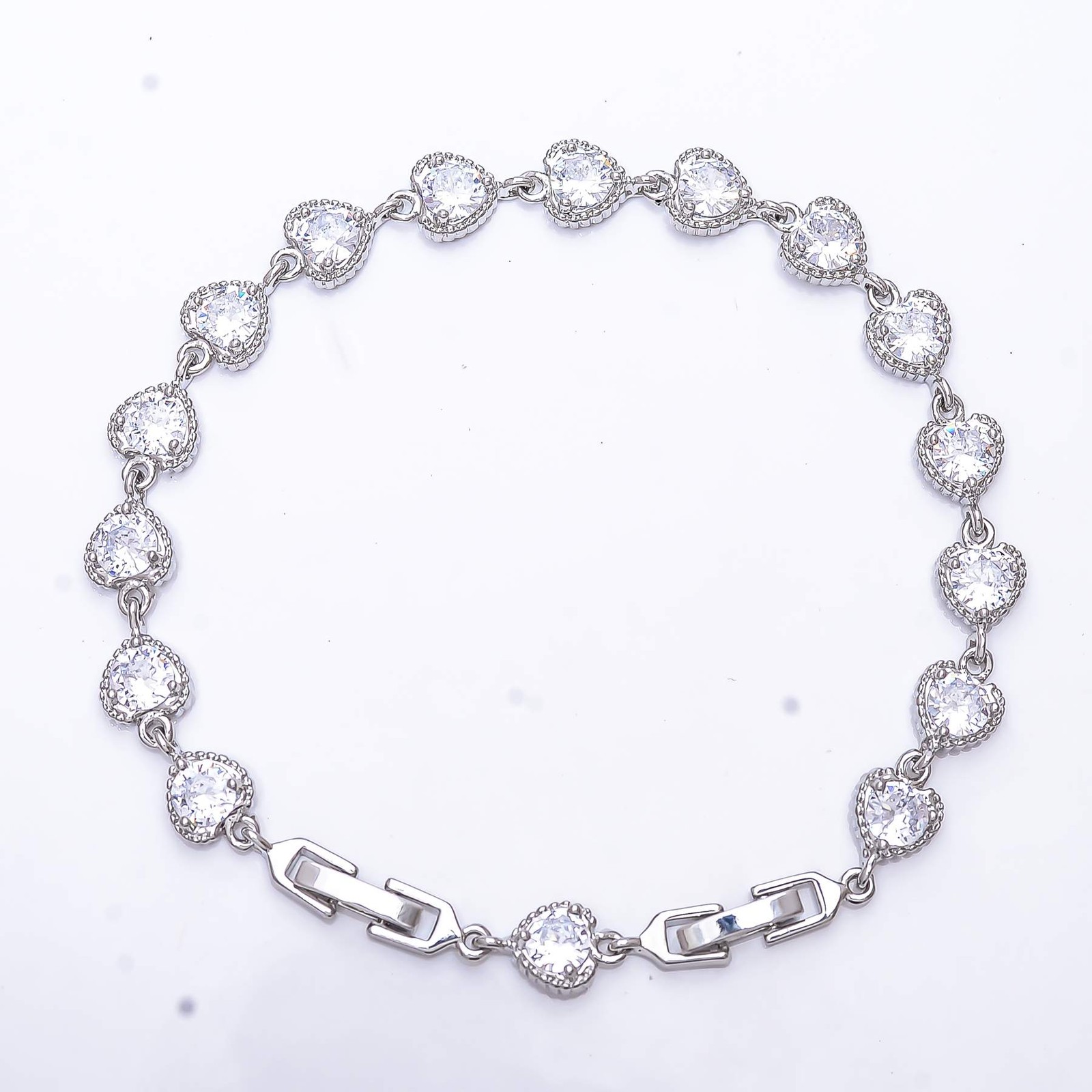 White Topaz Gemstone 925 Sterling Silver Tennis Bracelet 7.99″ B34, Gift for her