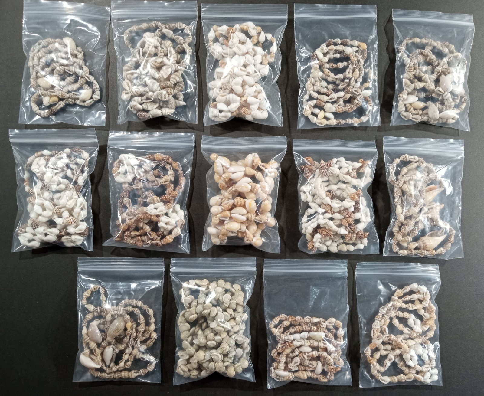 Lot Of 14 Seashell Necklaces 30-34in Long Mixed Earthy Tones Beach Vacation Vibe
