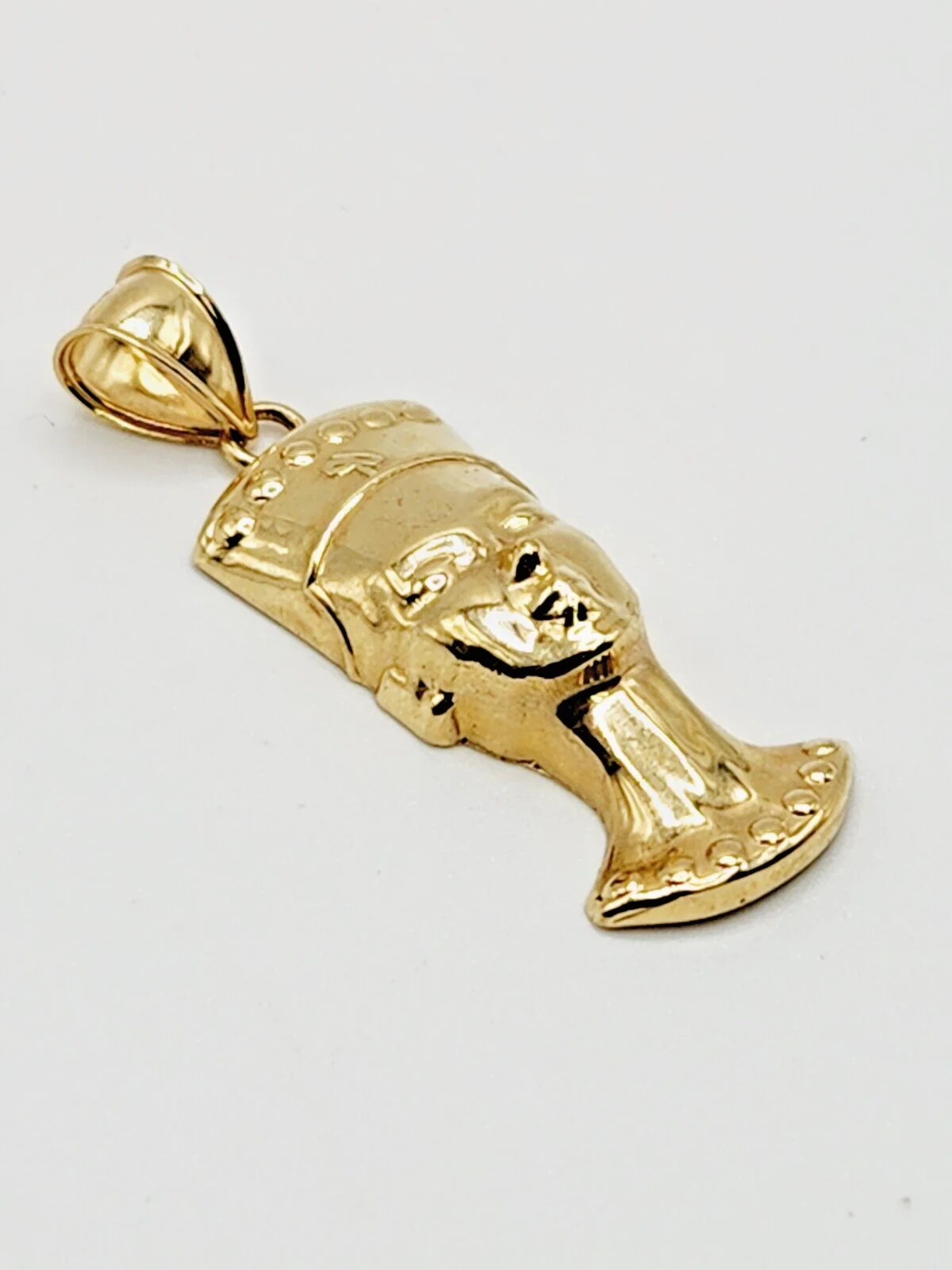 10KT Yellow Gold Nefertiti Queen of Egypt Face Pendant/Charm