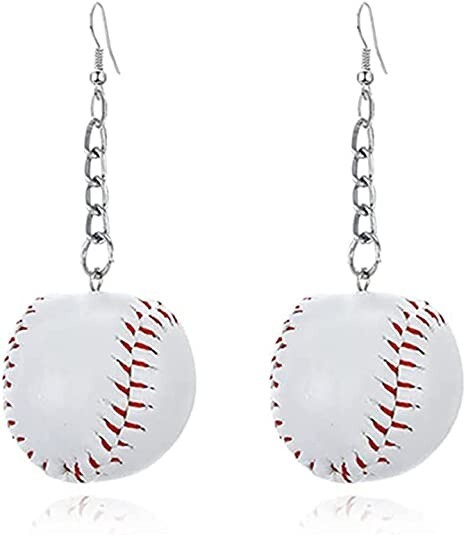 Baseball Drop 3D Earrings – Baseball Mom, Sports Fan, MLB, Baseball Game, Gift