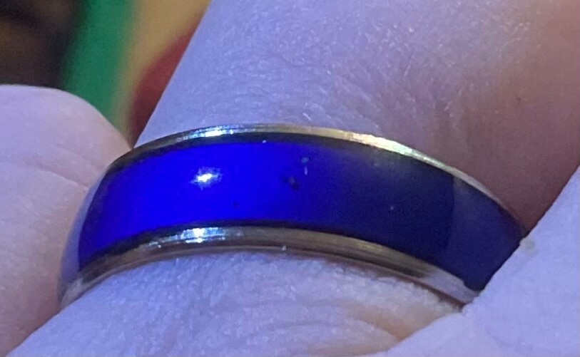 🔥 🌈 Color Changing Mood Ring Enamel Stainless Steel Size 9 US Seller FREE SHIP