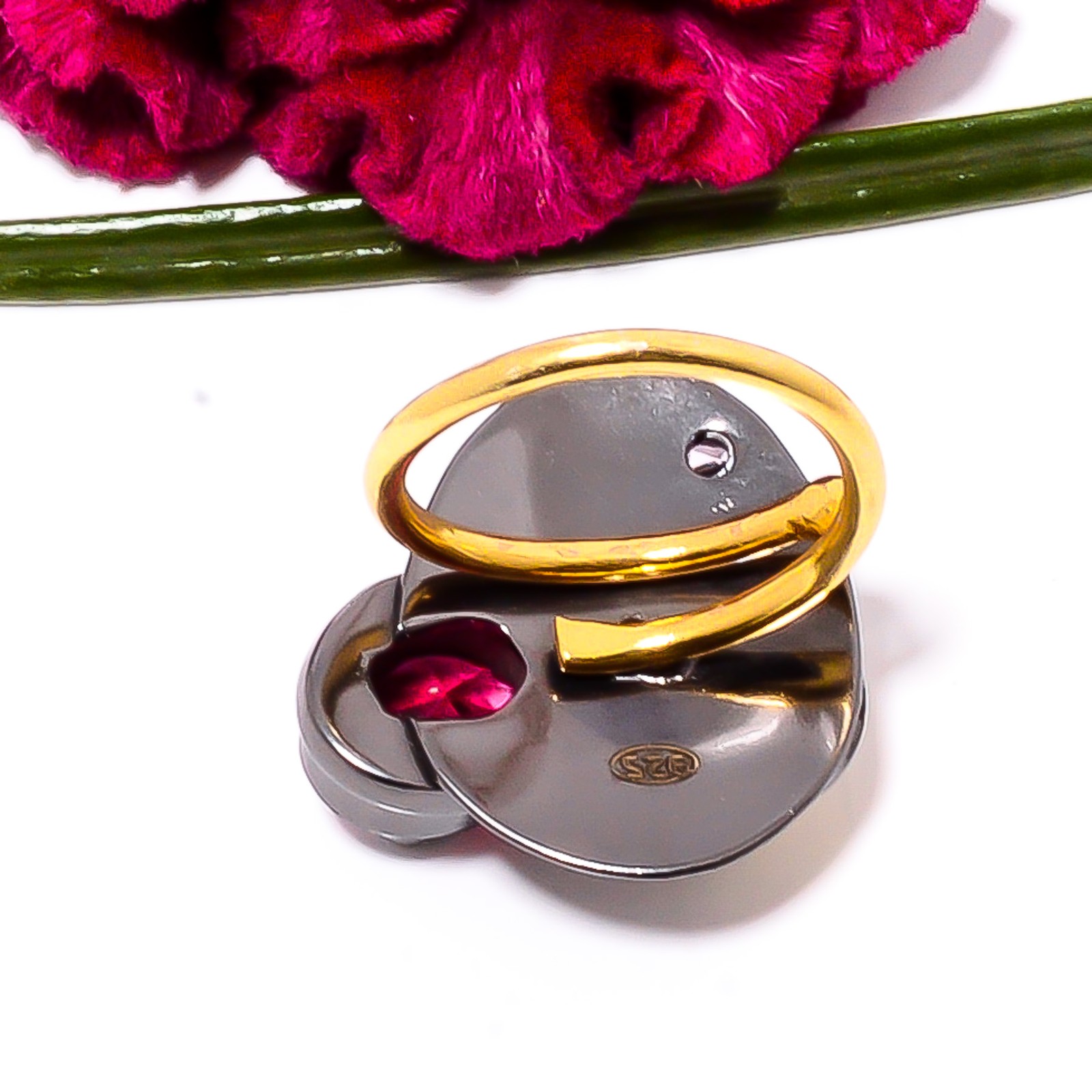 Pink Rubellite Tourmaline, Pink Kunzite 925 Sterling Silver Ring s.7 Sku81