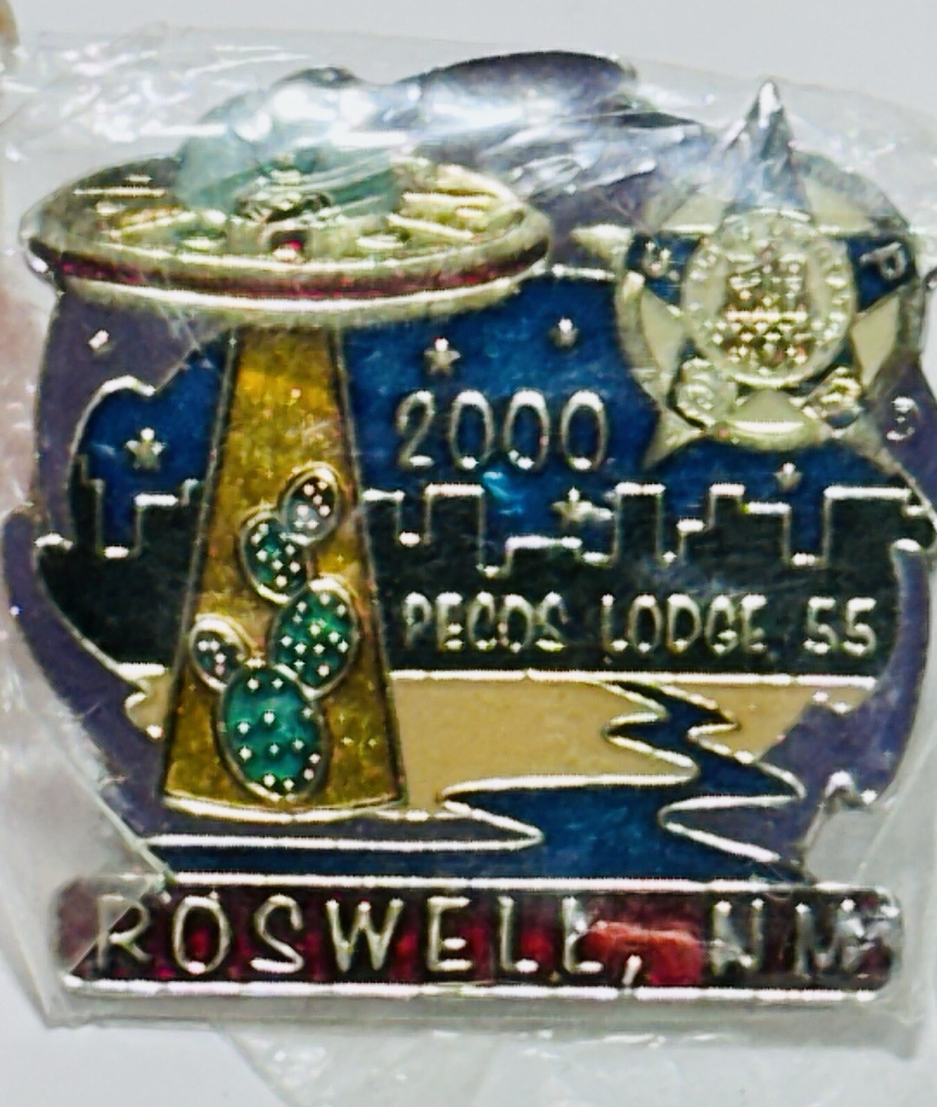 Roswell New Mexico Pin 1.25in.