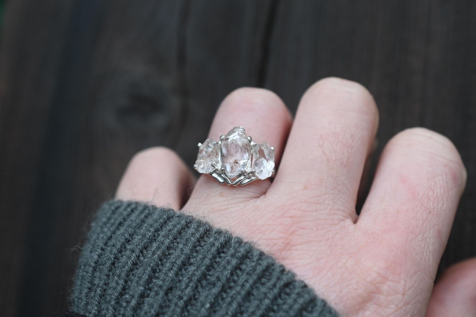 Engagement ring Lake county diamond sterling silver size 3 4 5 6 7 8 9 10 11 12