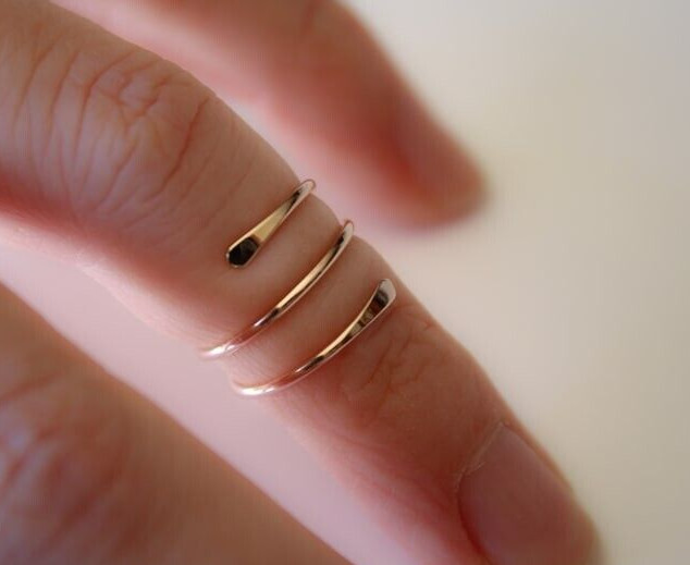 Adjustable Solid Brass Ring Band Ring Gift For Mother Handmade Ring B244