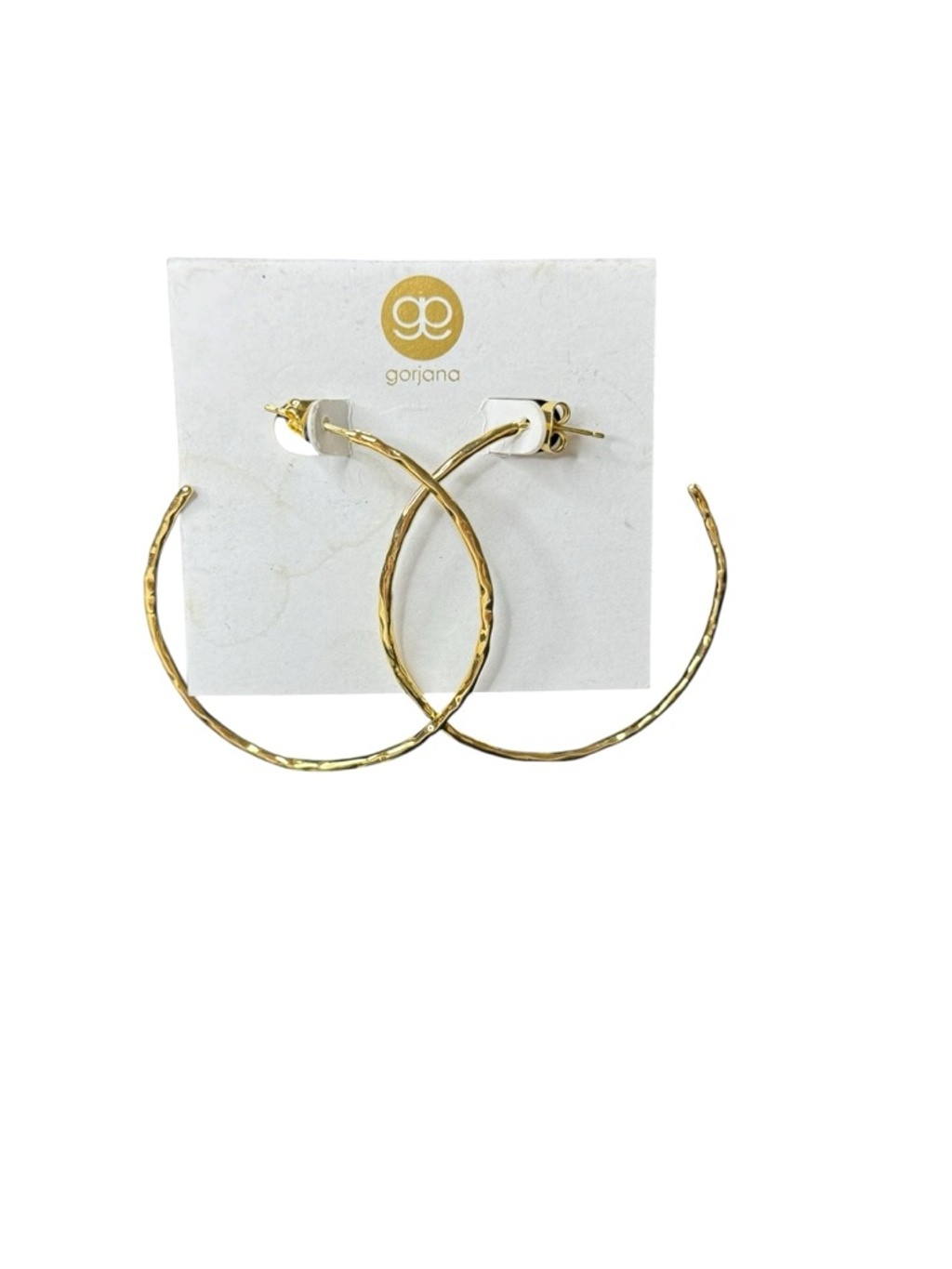Women’s Gorjana Gold Hammered Hoop Earrings One Size