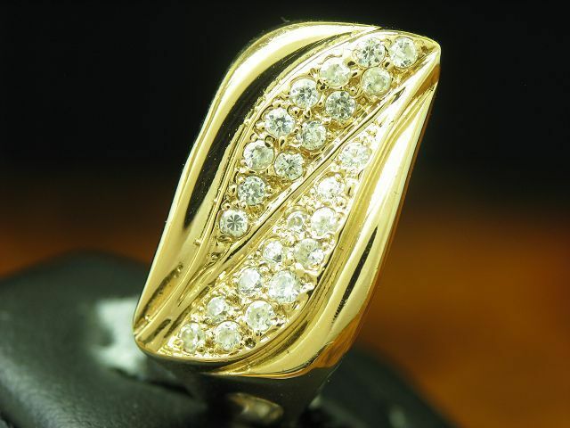 14Kt 585 Rose Gold Ring With 0.96Ct Zirconia Inlay / 5.9G / RG 57.5