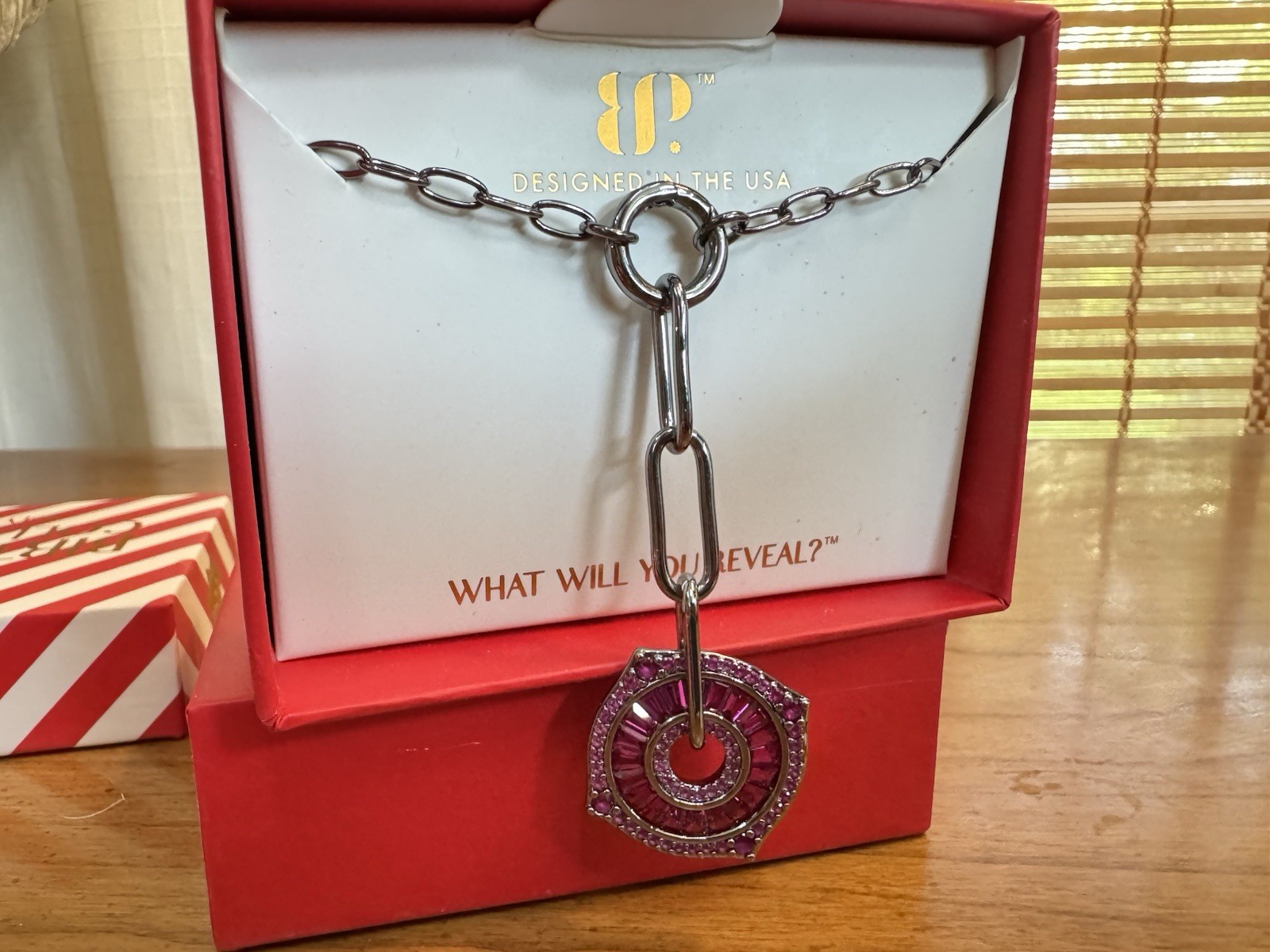 Bomb Party “The Bianca Necklace” July 2026 LC Ruby Hematite Plating New
