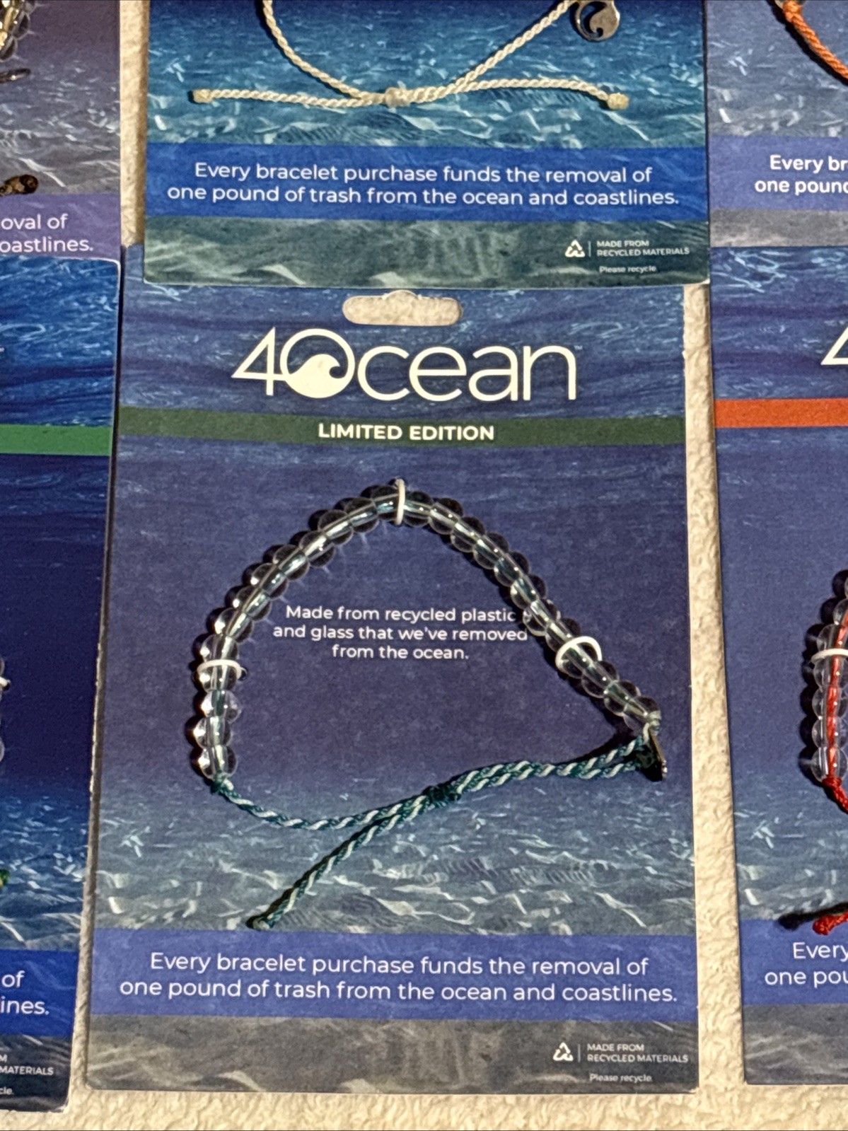 4Ocean Clear Bead Bracelets