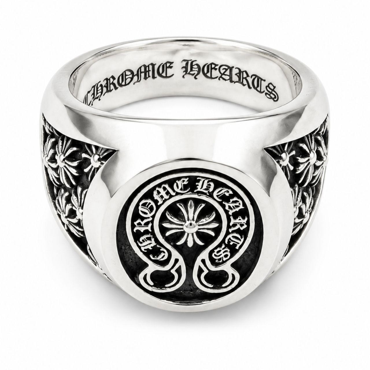 Chrome Hearts Horseshoe Signet Ring – Size 10 – .925 Silver – Authentic