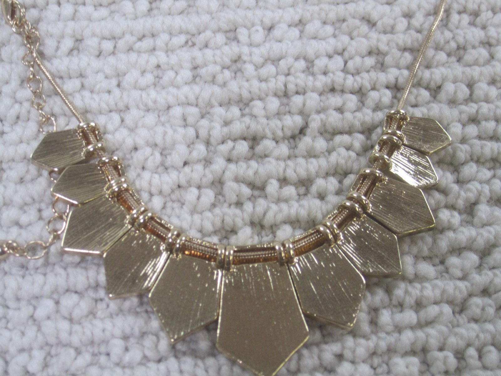 Designer Inspired Gold Plated Womens Necklace Statement Vintage Style 7″
