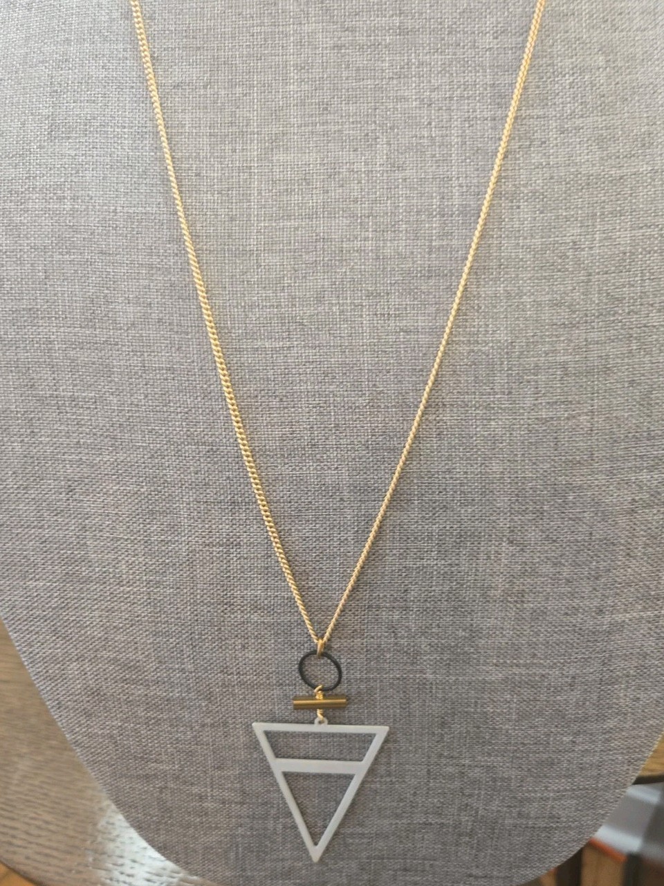 Larissa Loden Long Gold Toned Geometric Neckace