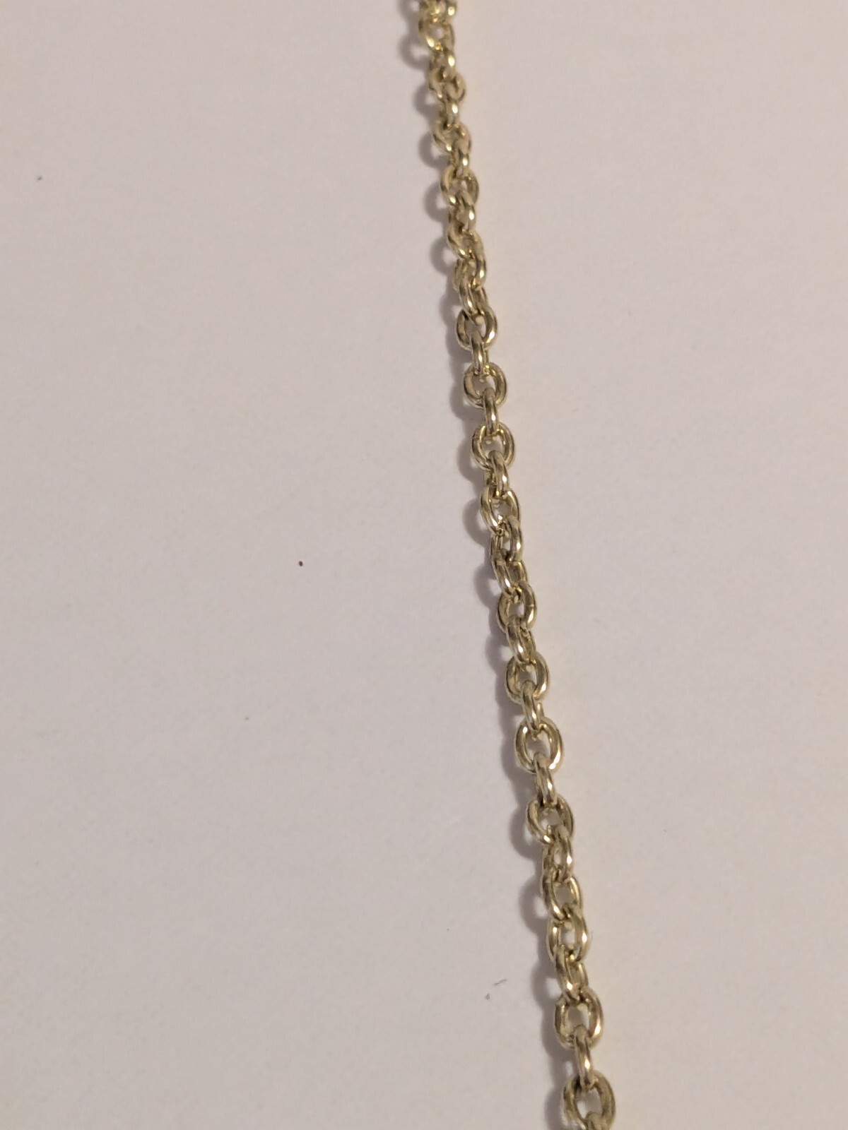 Gold Tone Flower Pendant Statement Necklace With Off White Acrylic Beads 24″.