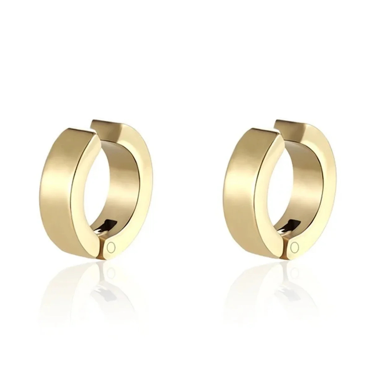 2Pcs 316L Fashion Stainless Steel Cuff Earring, Non Piercing Hoop Earring Clip o
