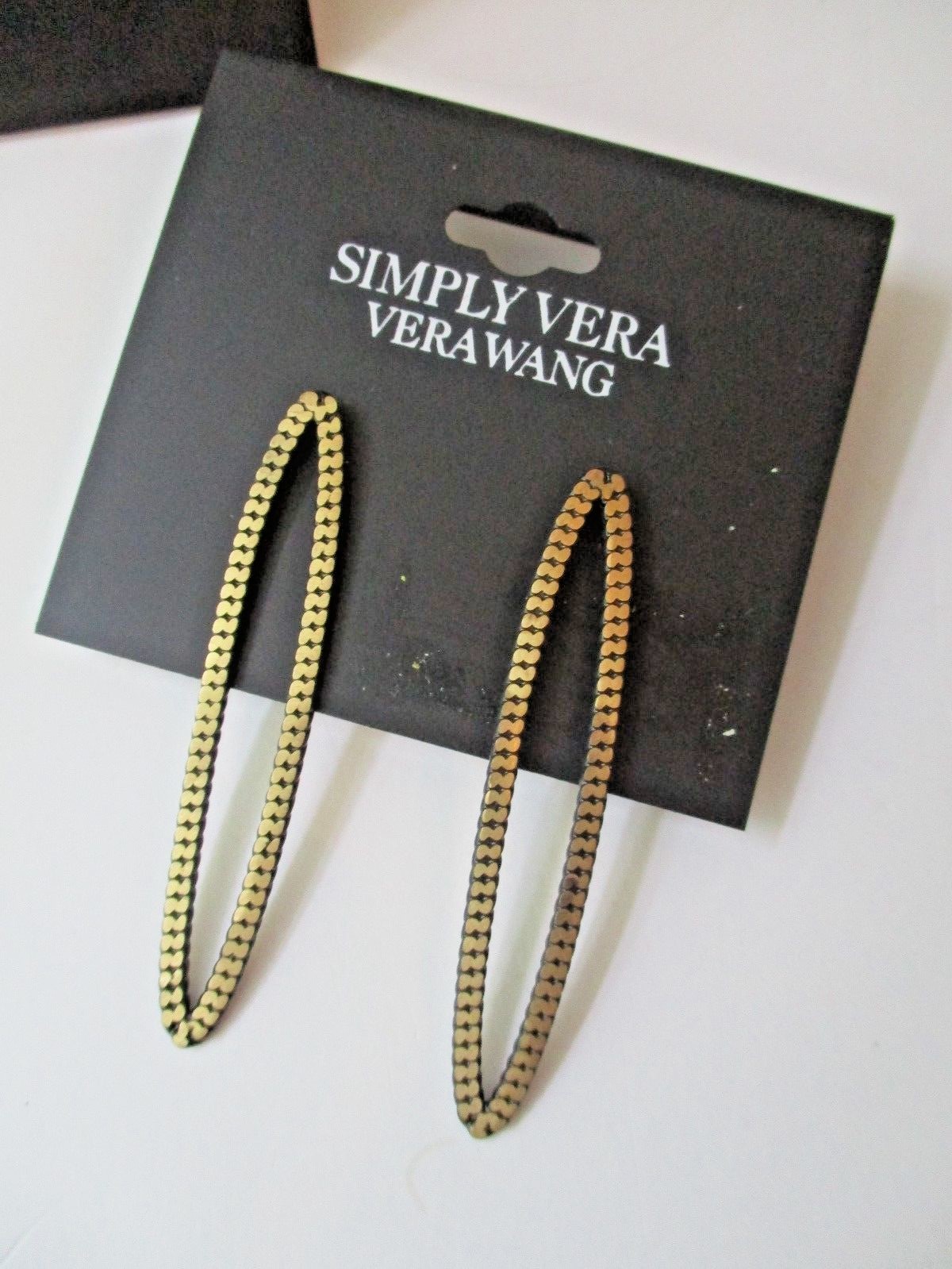Lot of 2 NEW Simply Vera Wang Earrings silver plated FREE SHIP rhinestone
