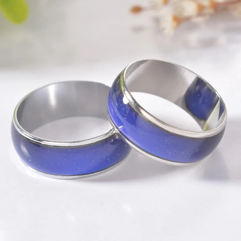 Stainless Steel Moon Ring Changing Color For Women Men and kids Moon Rings
