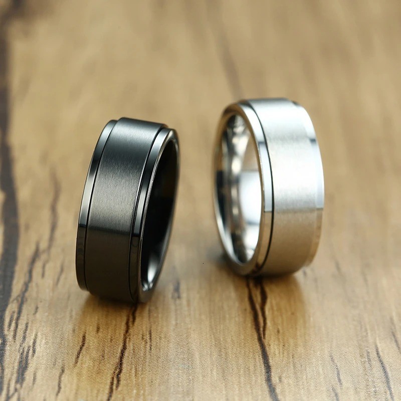 Titanium Wedding Ring Band Brushed Matt & Polished Mens Womens Court Shaped