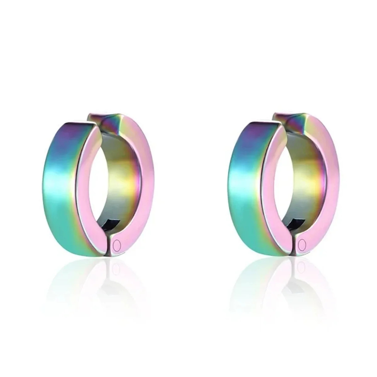 2Pcs 316L Fashion Stainless Steel Cuff Earring, Non Piercing Hoop Earring Clip o