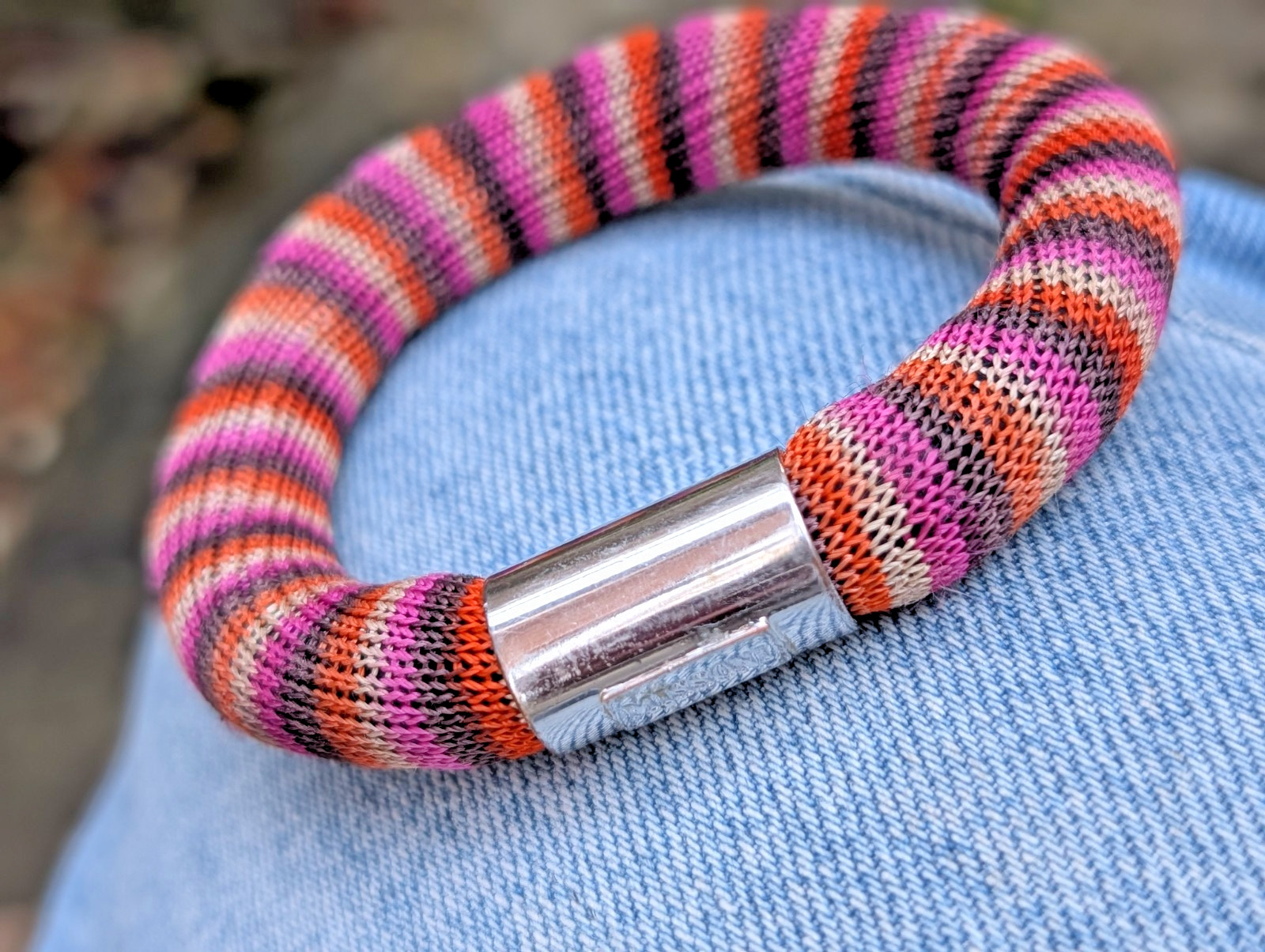 MISSONI V&A Collab Net-A-Porter Woven Palladium-Plated Panel Bracelet Bangle 305