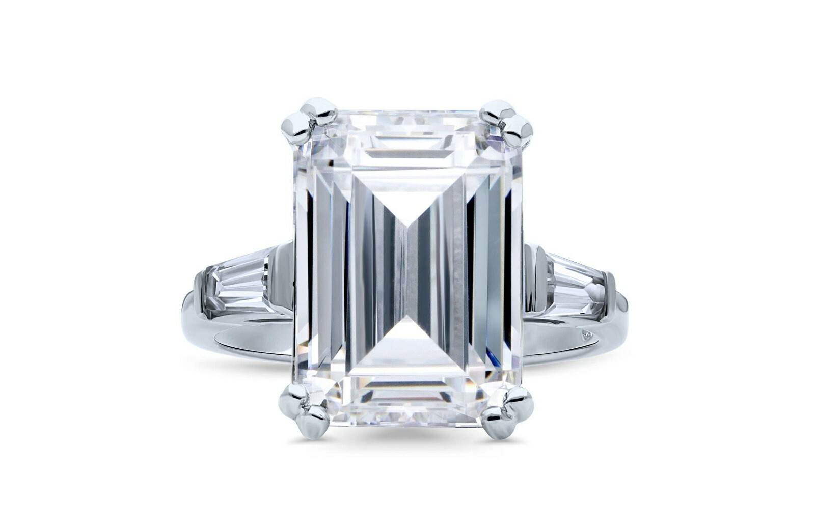 Verona Jewlers Emerald Cut Genuine Gemstone Ring for Women