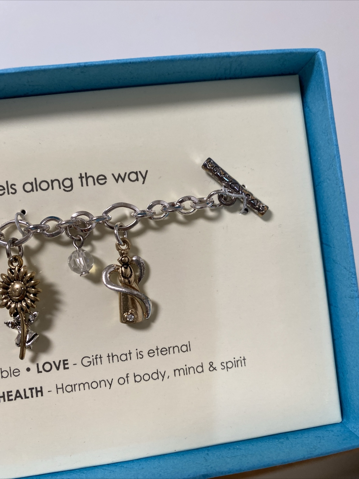 COUNT YOUR BLESSINGS CHARM BRACELET 7.5″” NEW IN BOX – 6 CHARMS