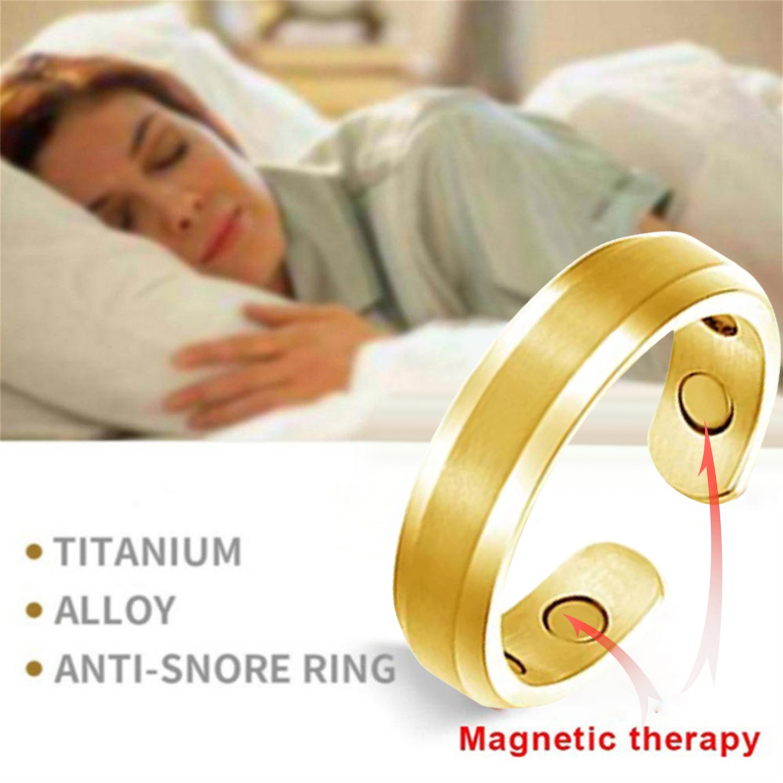 2PCS Apolloostory Lymphatic Drainage Therapeutic Magnetic Ring Women Men Care