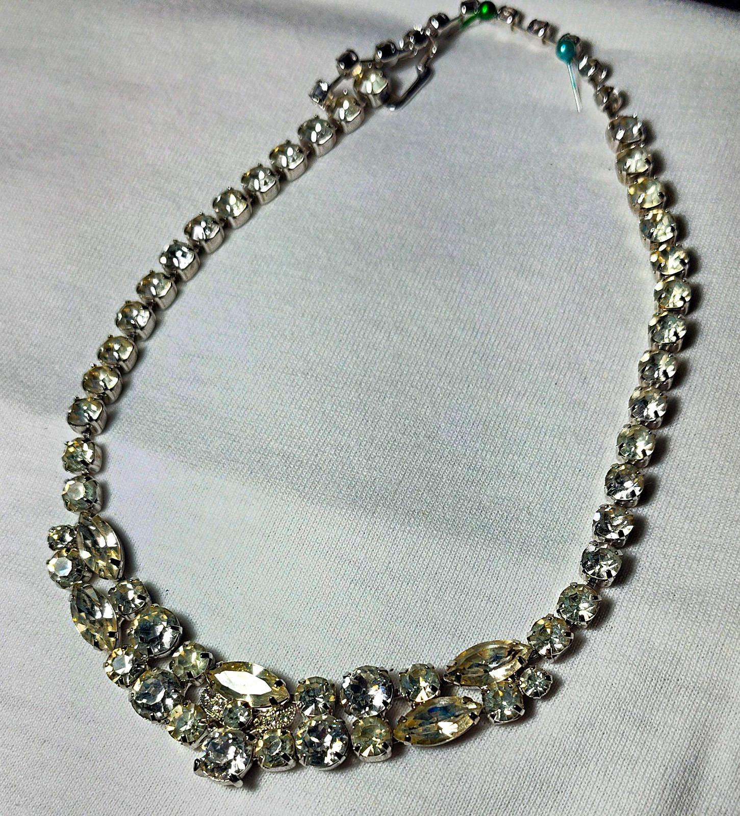 Vintage Signed EISENBERG Clear Austrian Crystal Rhinestones 1955 – 1960 Choker