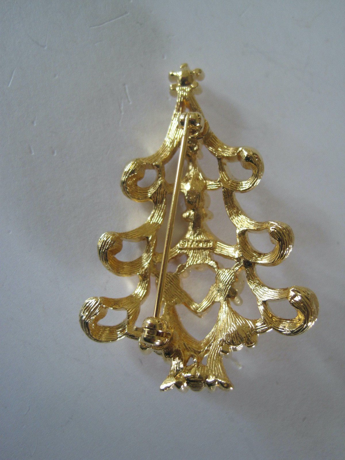 Christmas Tree Pin Monet Multicolor Rhinestones