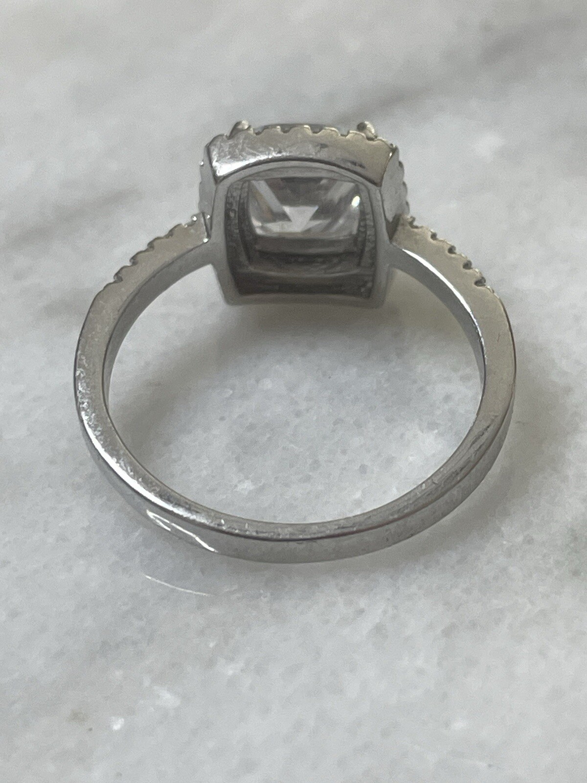Engagement Ring S925 Sterling Silver Cubic Zerconia Size 8.5