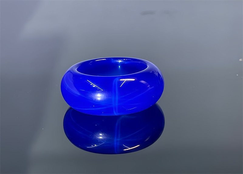 Top Lab Created Dark Blue Star Sapphire Ring.You can make pendant necklaces 1Pcs