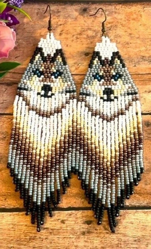 Handmade Seed Bead Fringe Earrings – Long Tassel Beaded Jewelry for Women