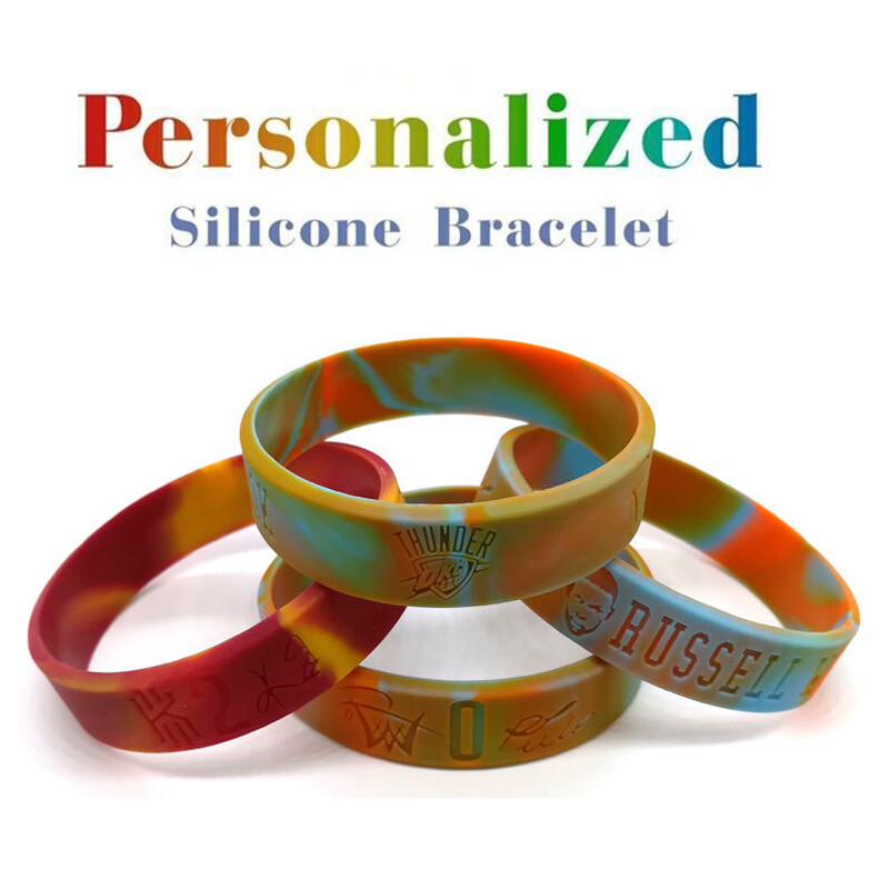 Personalize Debossed Silicone Bracelets Custom Rubber Wristbands Motivation Gift