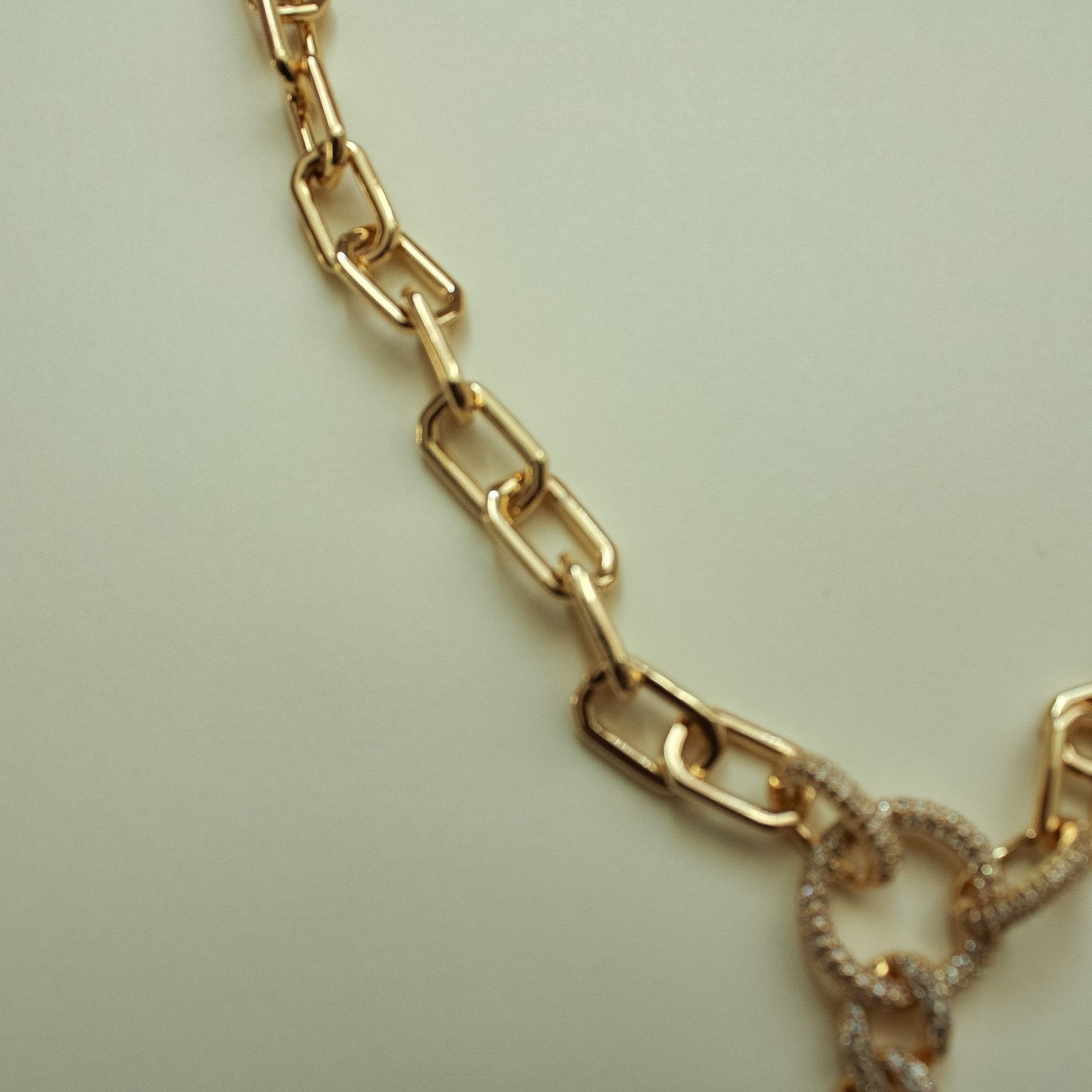 Amethyst Pendant Paperclip Chain Necklace — Gold