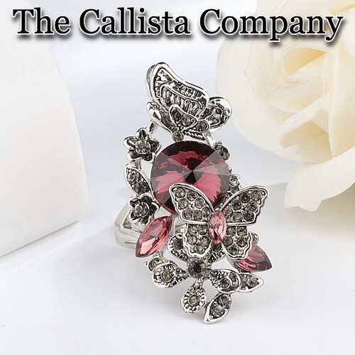 THE CALLISTA CO., PURPLE 3A+ CZ “S925”, 92.5% PURE STERLING SILVER RING SZ 6-9