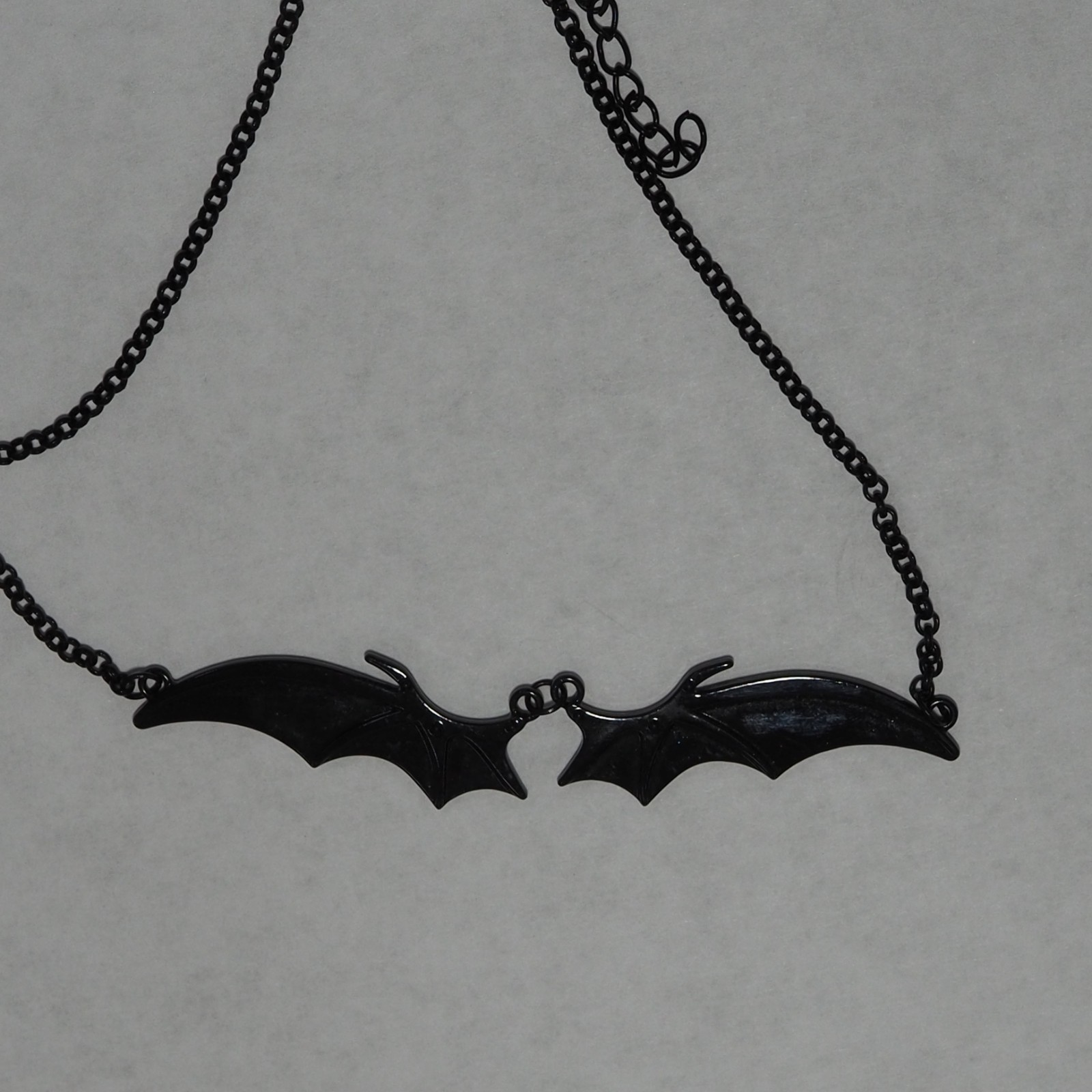 Gothic Vampire Bat Wing Witchy Necklace Set Red Cabochon Layered Dark Cosplay