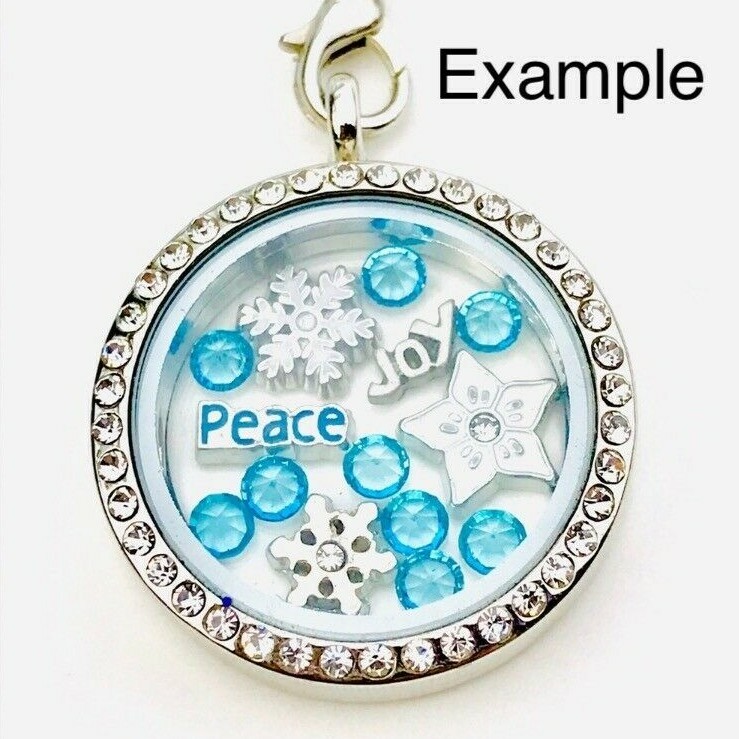 Floating Charm Angel Awareness Ribbon Hope Courage fit Glass Locket