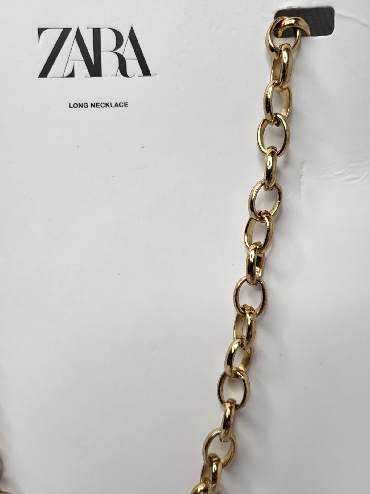 ZARA LONG Gold Limited Edition Metal long Necklace 35 in # B1864