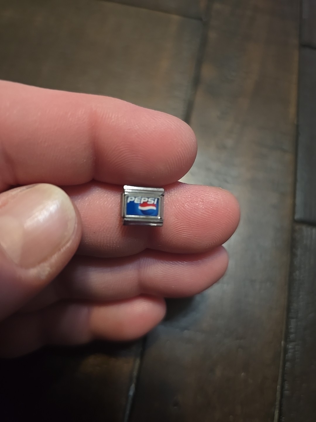 5 Pepsi Cola Soda Pop Italian Charm Enamel Link 3/8 Inch Wide-Diet Pepsi