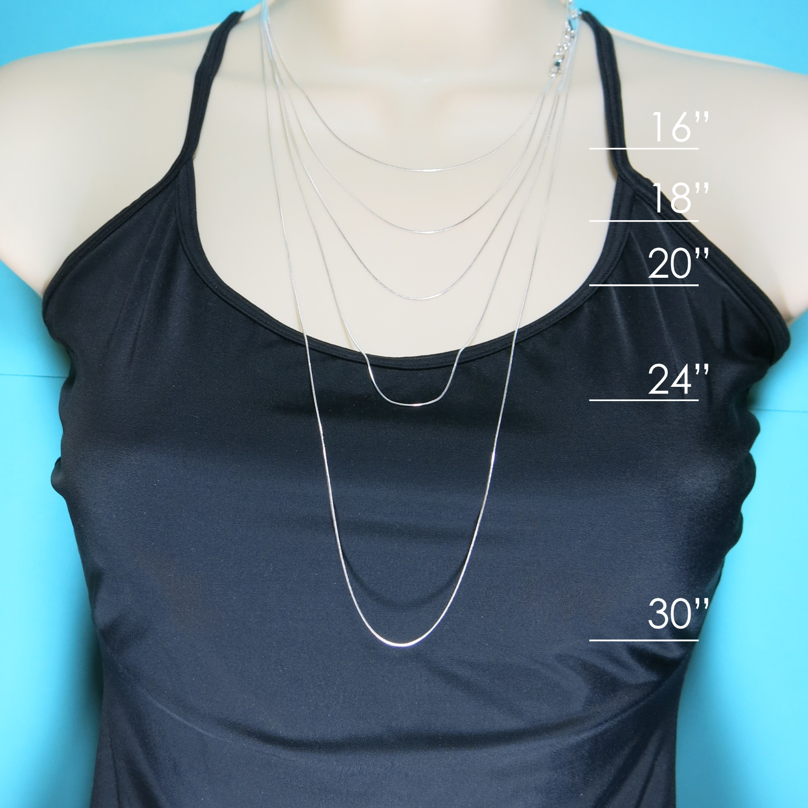 925 Sterling Silver Snake Chain Necklace .925 Italy All Sizes
