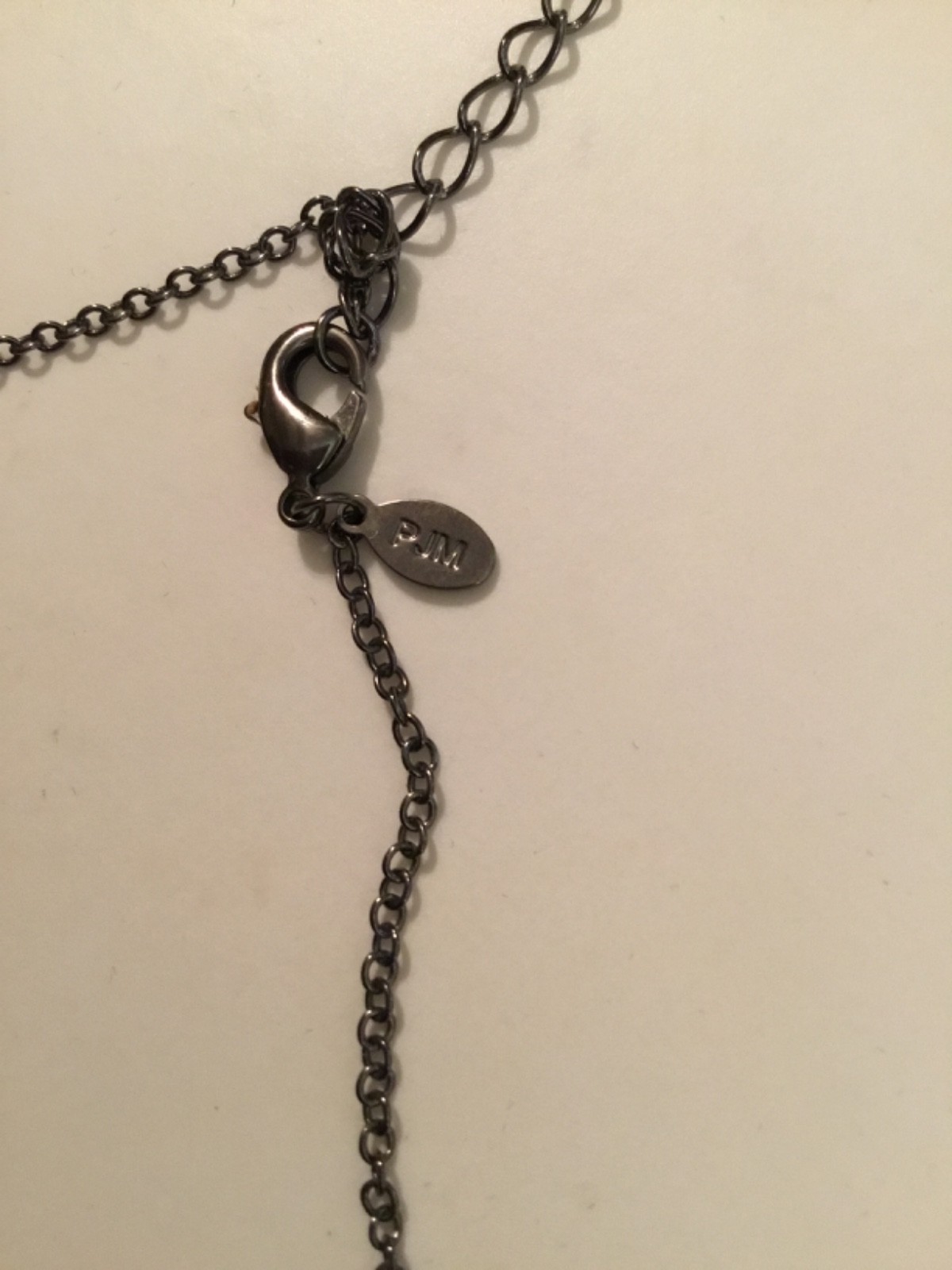 PJM Signed Articulated Religious Cross Pendant Necklace Rhinestones-FREE SHIP