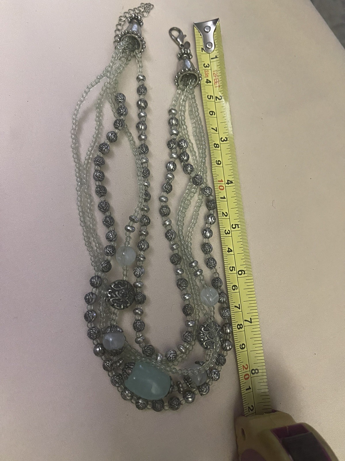 Premier Designs Cool Waters In Antiqued Silver necklace and earrings set