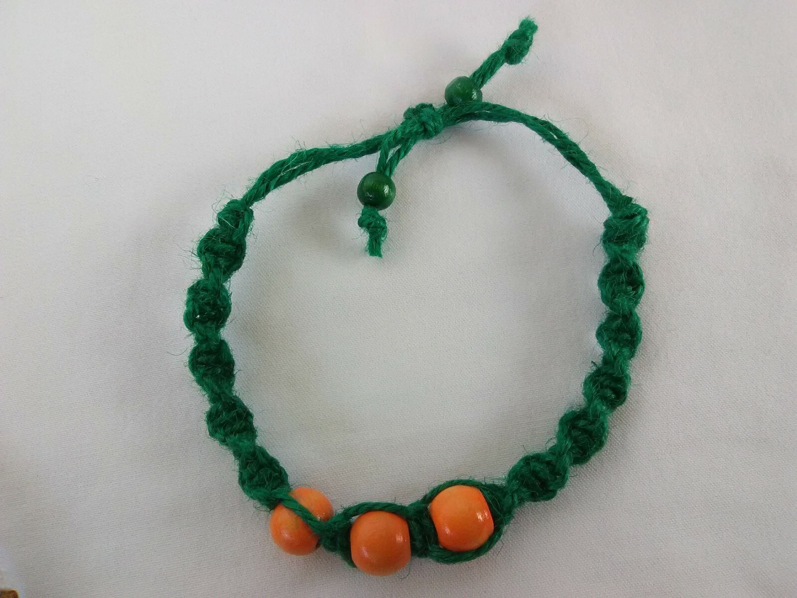Anklet or Bracelet Braided Hemp Adj Unisex 6-11″ Eco Friendly USA Seller New