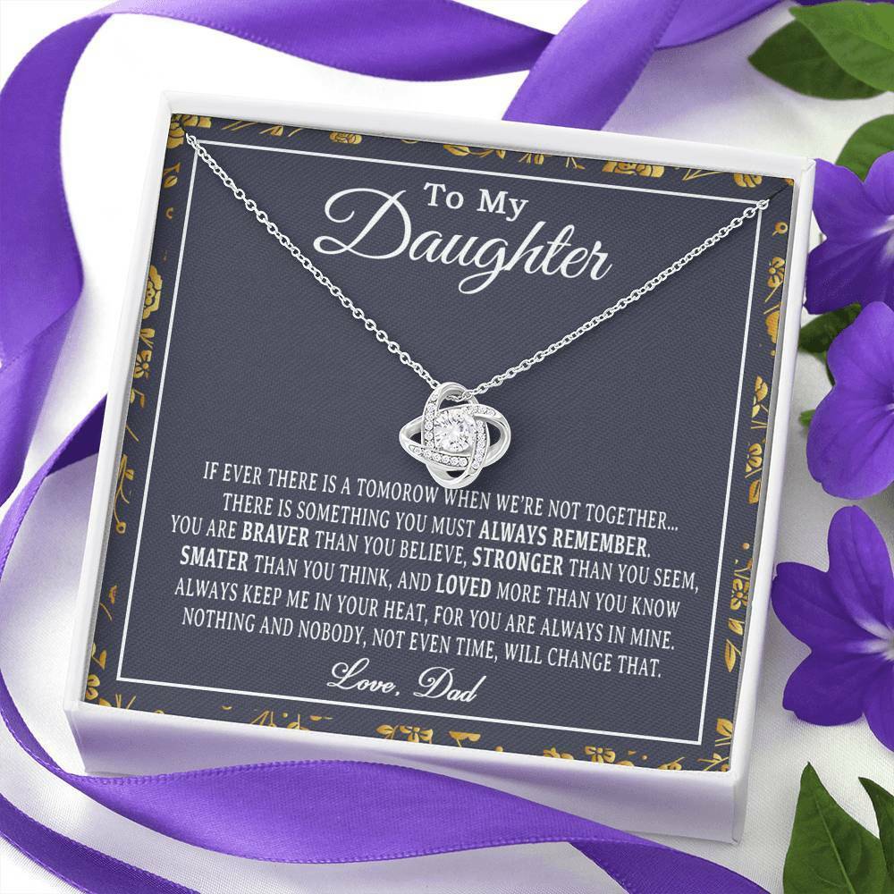 To My Daughter Necklace, Daughter Father Necklace, Daughter Gift from Dad