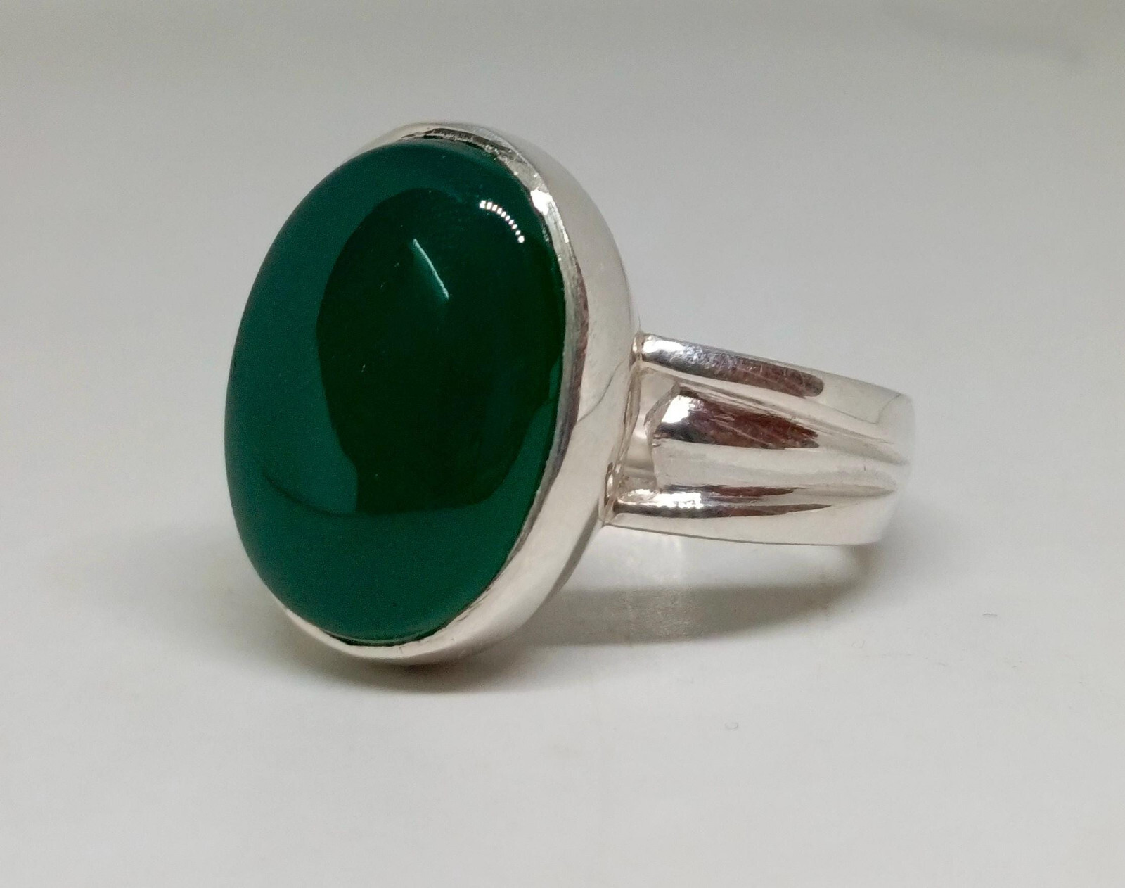 Green Agate Gemstone Sterling Silver 925 Handmade Unisex Ring Everyday Were Ring