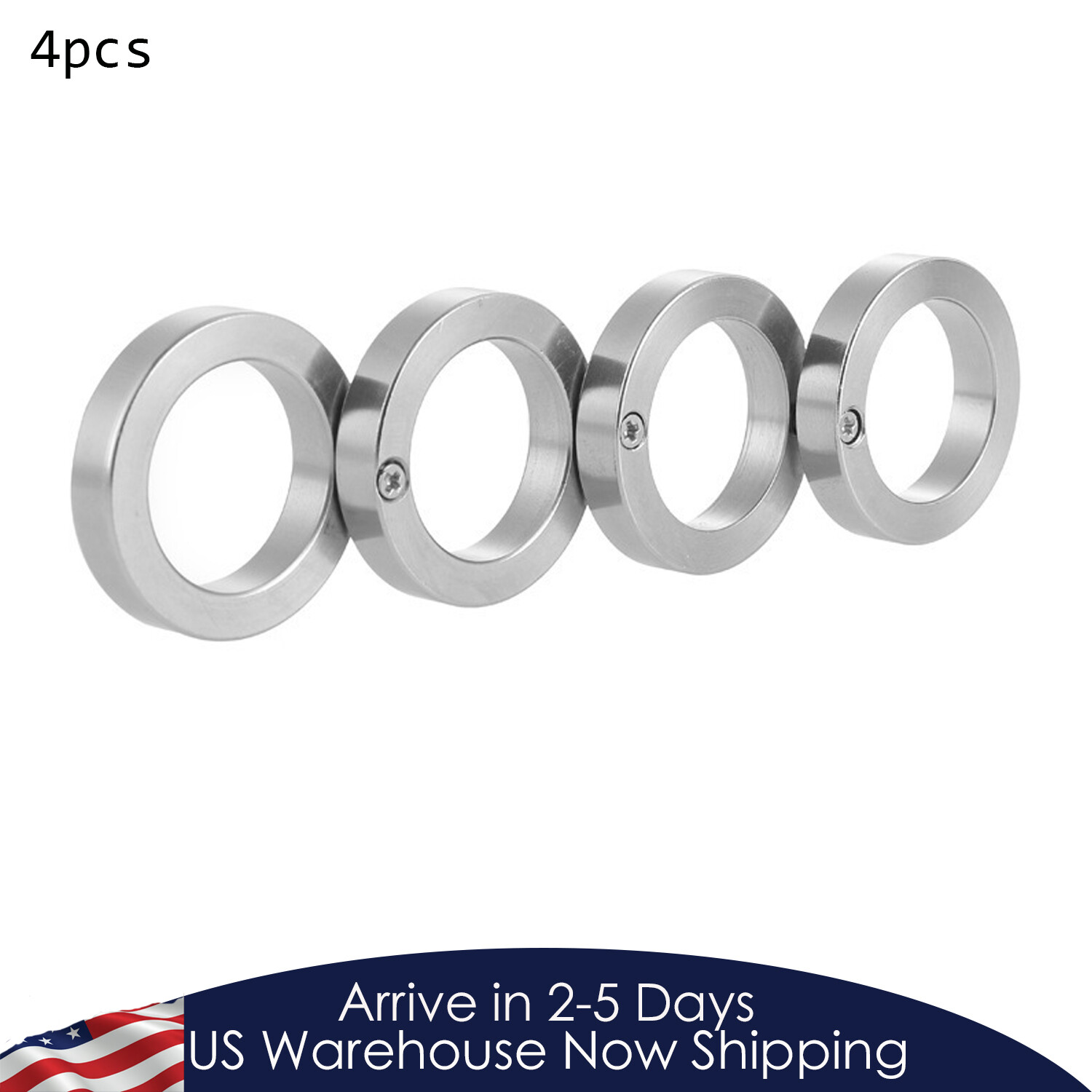 4pcs Stainless Steel Outdoor Rotatable Folding Ring Men Clasp Ring For Hiking